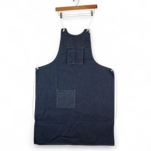 Vintage Sanforized Workwear Blue Denim Apron Dark Wash