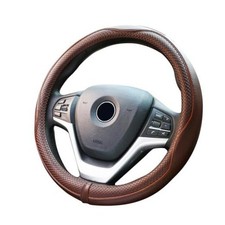 Steering Wheel Covers Universal 15 inch - Genuine M(14"1/2-15"1/4) Coffee