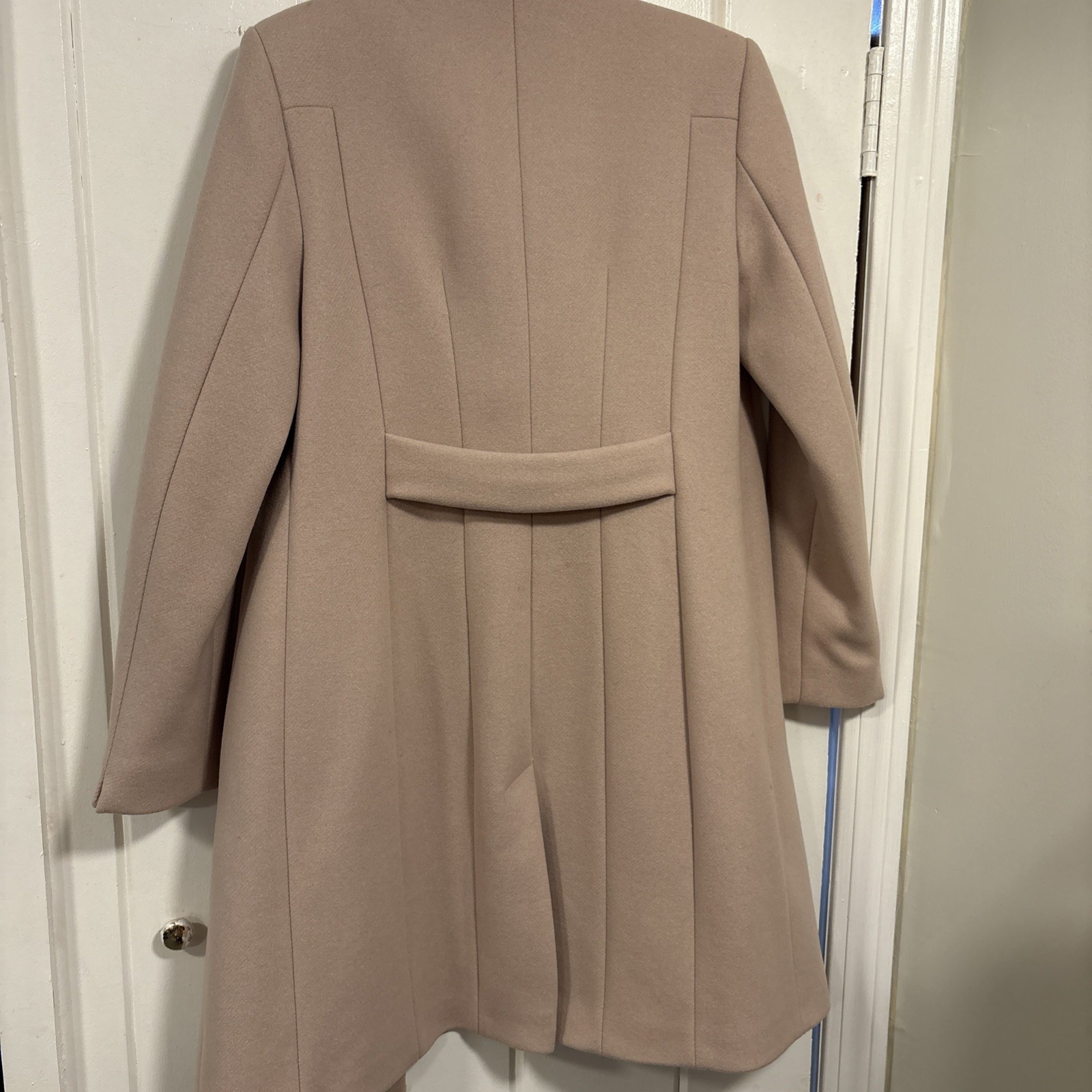 Women’s Reiss Mabel Single Breasted wool coat - Soft Pink - Size 8 image 4