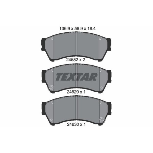 Textar BremsbeläGe Bremsbelegsatz Vorne System Akebono FüR Mazda 6 Kombi-image