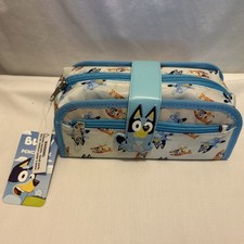 Bluey Pencil Pen Case Or Cosmetic Makeup Coin Pouch Bag with Zipper Purse