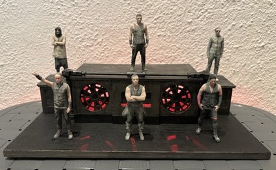 Rammstein 3D Figuren mit Custom Bühne, Full Band Set (s. Beschreibung)