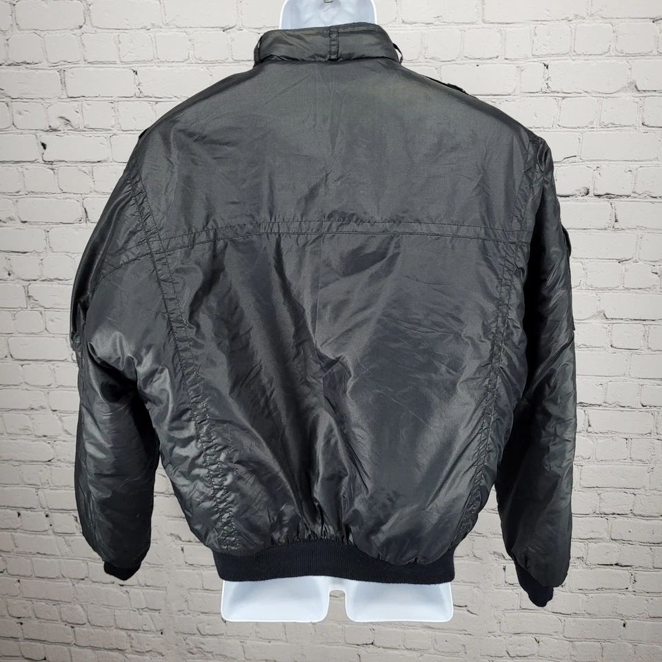 Винтажный Pennzoil Penske гонки черный изолированный молнии Bomber пуховик куртка средний M - Изображение 2 из 4