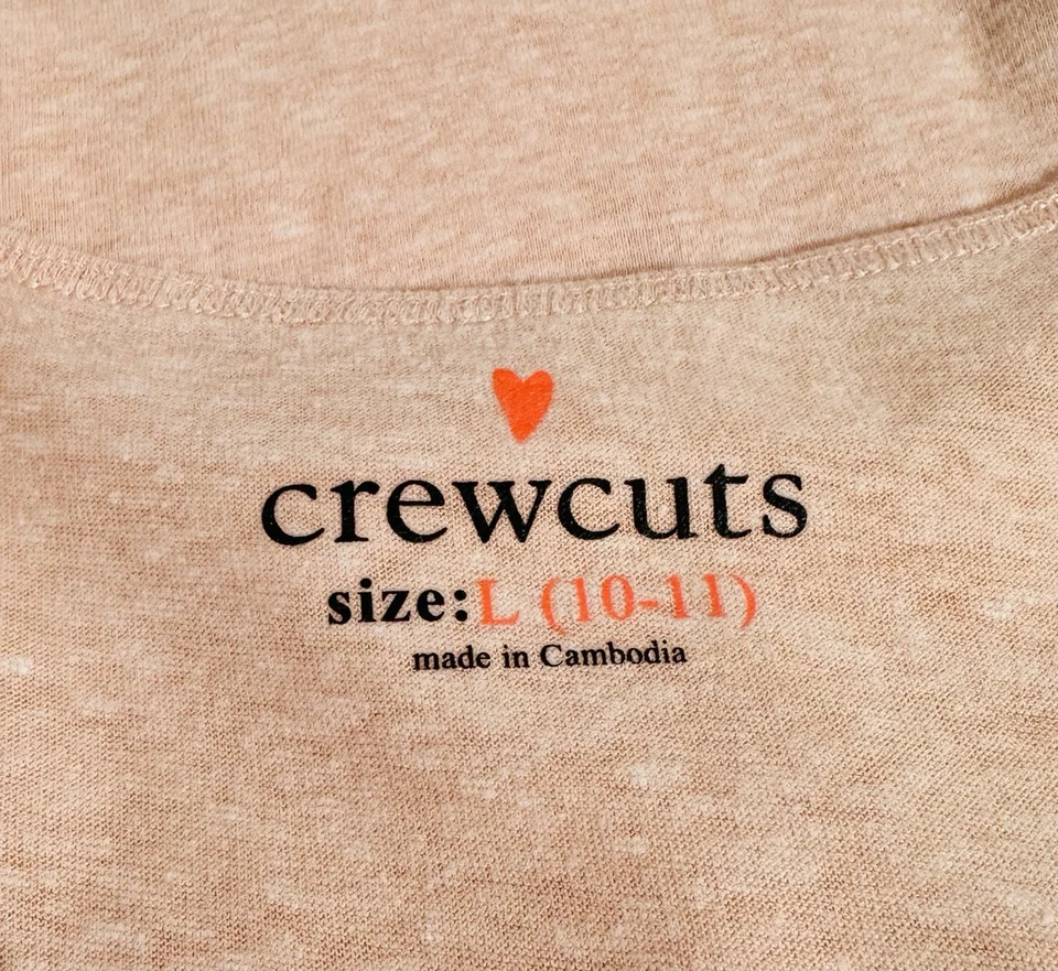 Crewcuts девочек Майка L 10-11 хлопок смесь персиковый ворота цветы легкий - Изображение 4 из 4