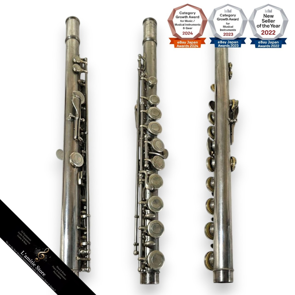 Muramatsu Flute MFG/CO Tokyo W5 with Hard Case Cleaning Rod
