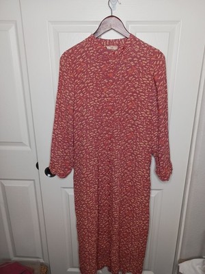 APRIL CORNELL romantic cottagecore ditsy floral sparrow maxi Dress rust M Fairy 