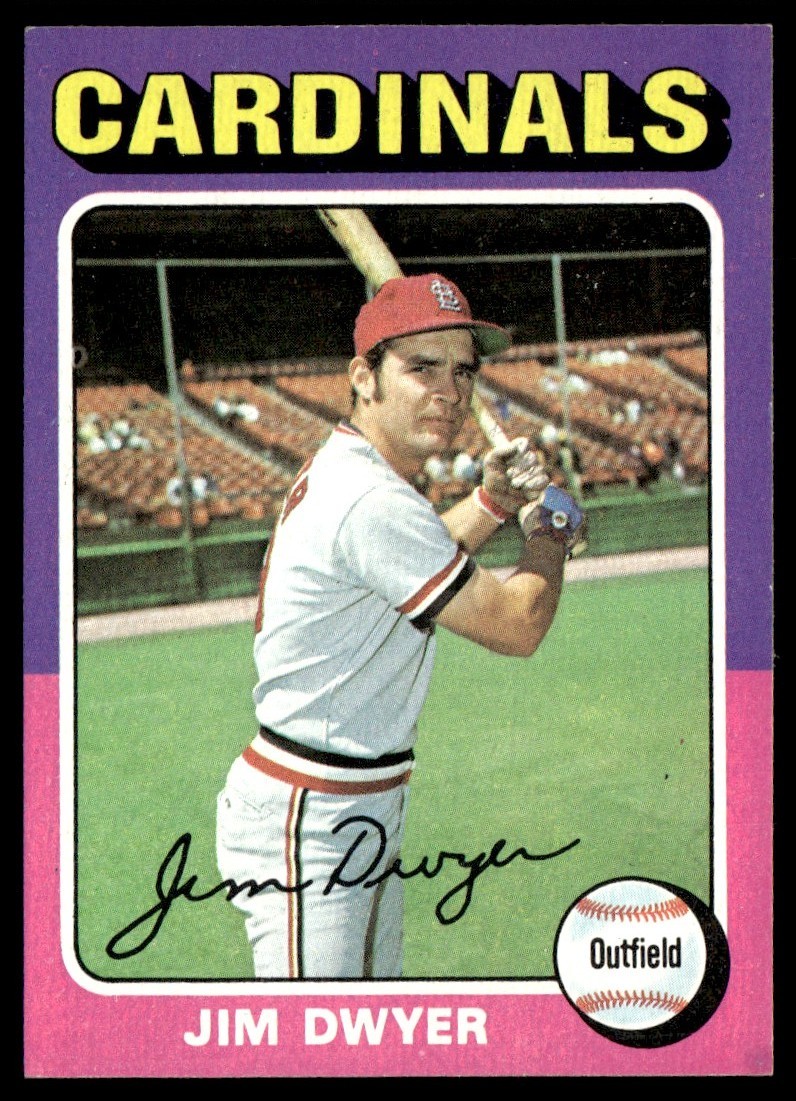1975 Topps Baseball Card Jim Dwyer RC Cardinals #429 NM