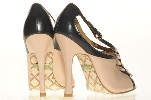 L.A.M.B. LAMB RANDI SANDALE OFFENE SPITZE PUMPS ABSATZ NUDE 7,5 $ 345 NEU - Bild 5 von 5