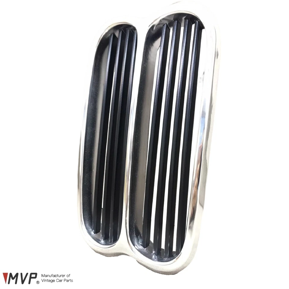 MVP BMW E10 1602-2002tii Early Black/Silver Aluminum Grille Center 51131801577 Foto 4 de 4