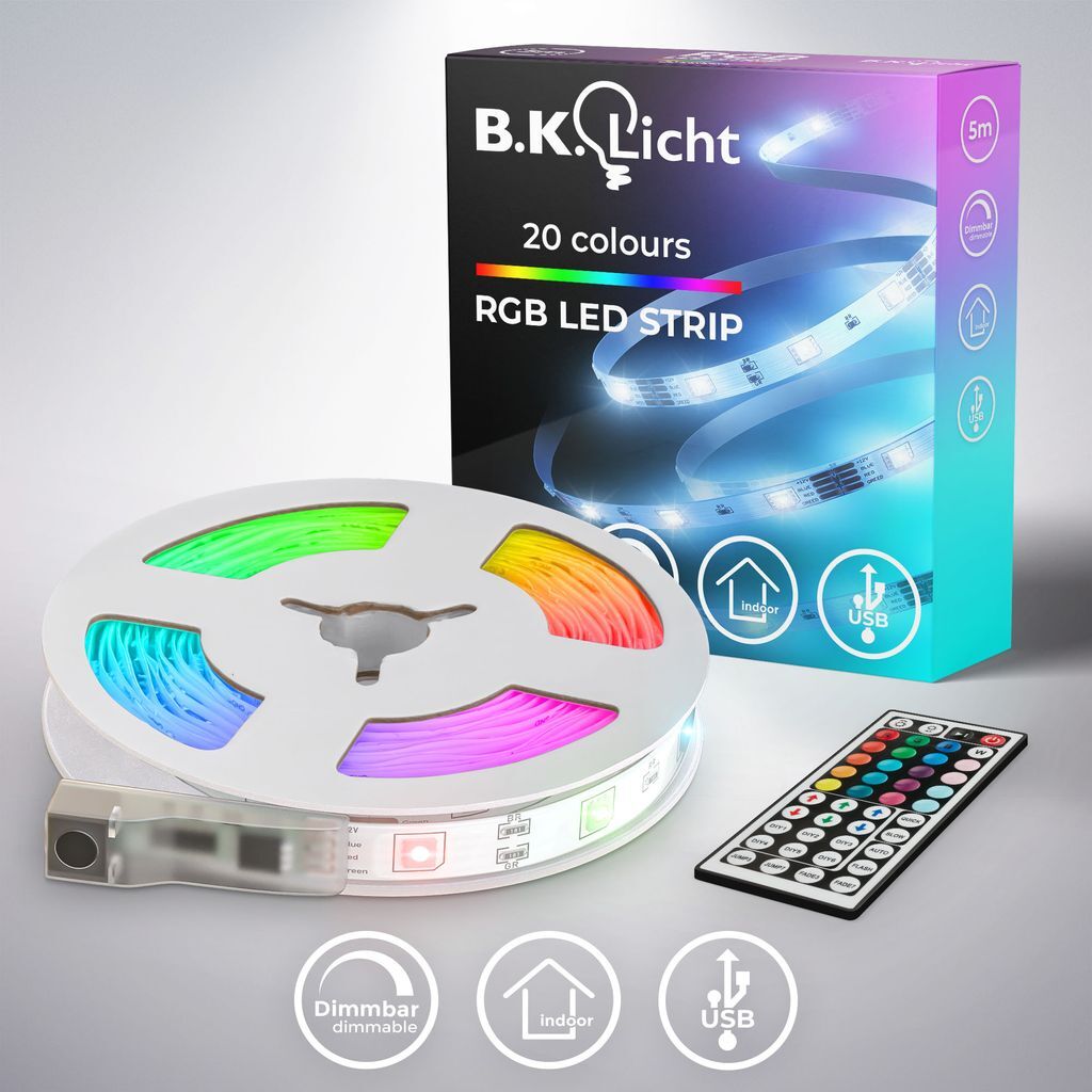 Striscia LED RGB 5 m dimmerabile con USB foto 2