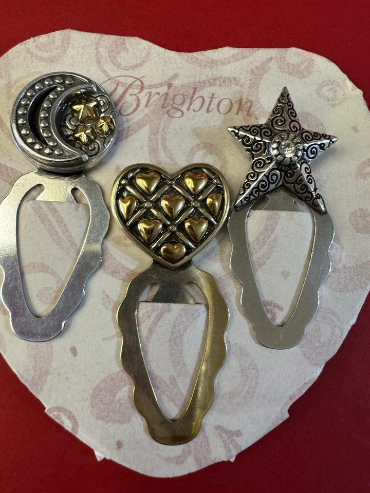 Brighton Set of 3 Twinkling Trio Bookmark Set in Heart Trinket Tin. - Image 3 of 4