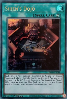 RA04-DE088 SHIENS DOJO ULTRA RARE 1.AUFLAGE YuGiOh KARTE