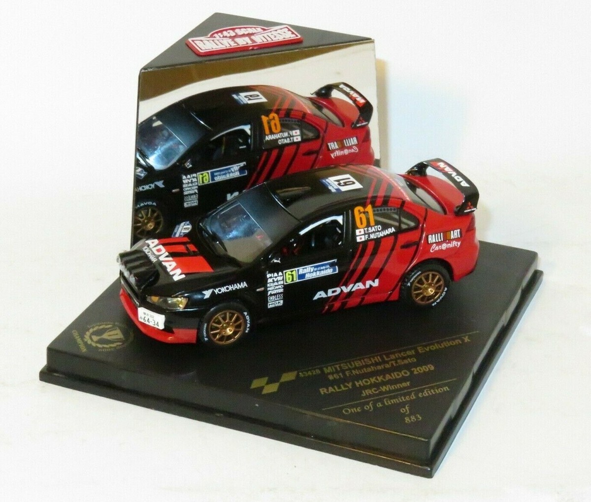 1/43 Mitsubishi Lancer Evo.X 全日本ラリー選手権 1/43 Mitsubishi Lancer Evo X ADVAN Ralliart Rally Hokkaido