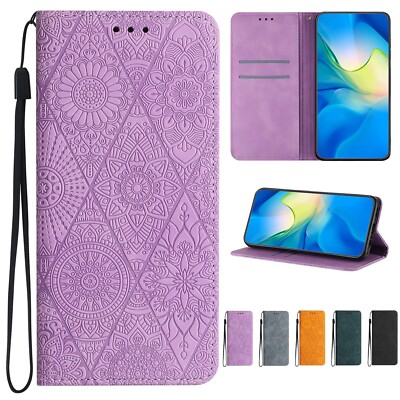 Totem Flower Wallet Phone Case For Samsung A56 A26 A16 A06 A35 A54 A14 A25 A55