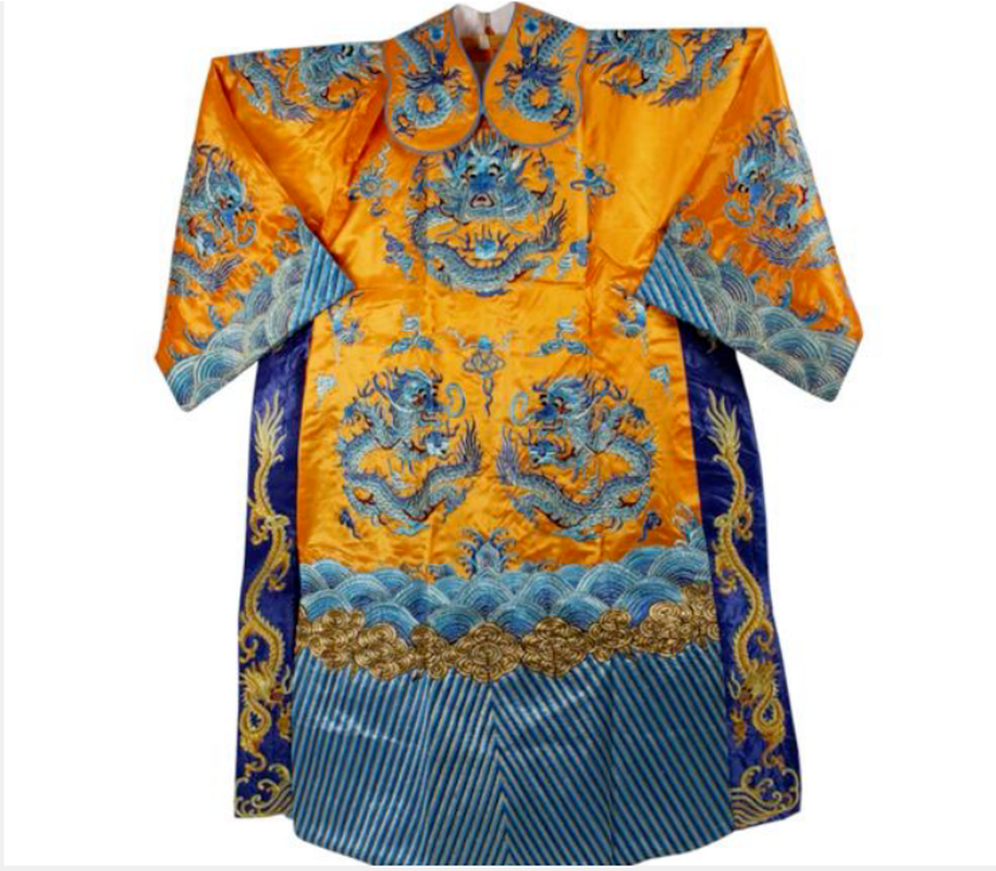 Chinese Qing Dynasty Emperors Dragon Design Dragon Robe Formal Dress ...