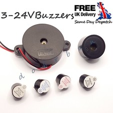 INTERMITTENT Electronic Active Buzzer 12V CONTINUOUS Beep Tone Speaker Alarm UK