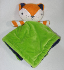 Koala Baby FOX Security Blanket Lovey Green Navy Blue Orange