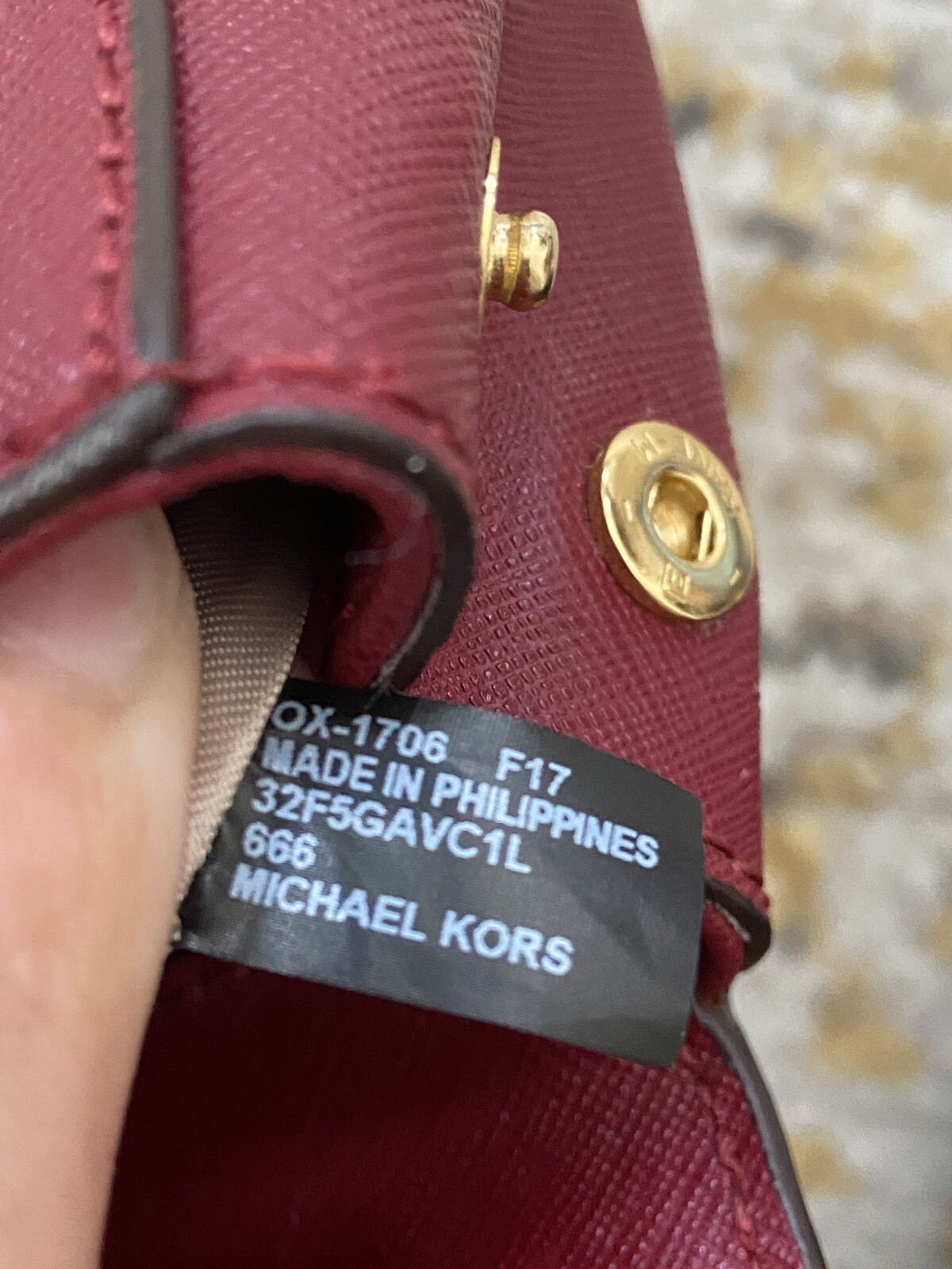 Authentic Maroon Michael Kors Handbag - Mini - image 7
