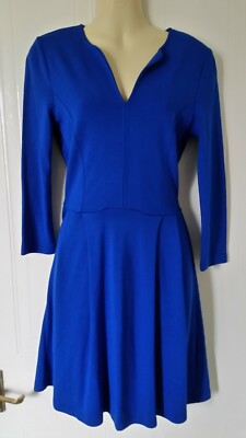 Women's French Connection Classic Pleated Fit & Flare Royal Blue Dress 8 UK  | eBay UK