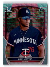 2023 Bowman Chrome 1st Bowman Aqua Pink Vapor Refractor Ariel Castro 053/125