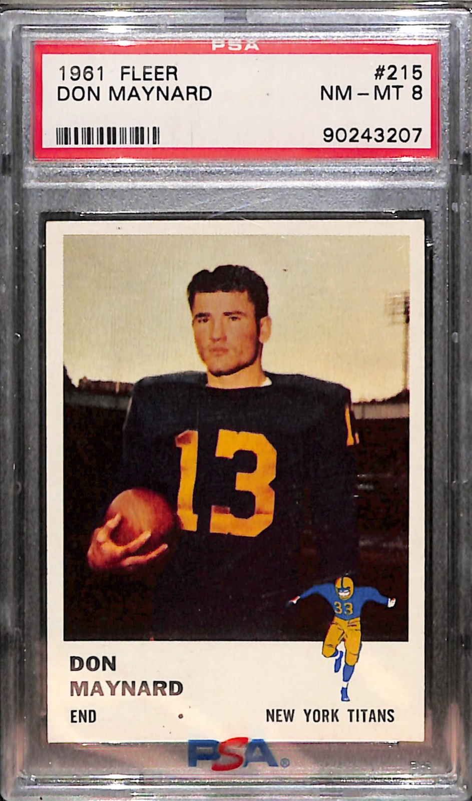 1961 Fleer Don Maynard #215 PSA 8
