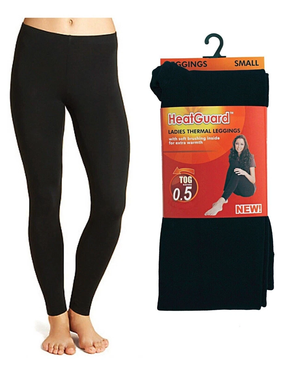 HeatGuard 140Denier Ladies Soft Brushing Inside Xtra Warm Thermal Leggings S /M/L