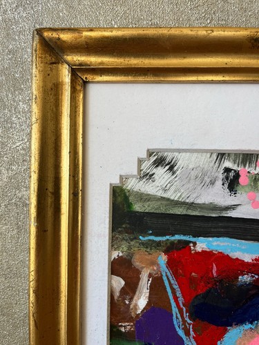 Danish Artist Rolf Gjedsted Abstract Composition Modern Art Berlin Frame - Picture 10 of 16