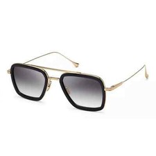 DITA FLIGHT 006 7806 B Matte Black 14K Gold Grey Gradient Sunglasses AUTHENTIC
