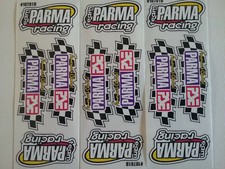 PARMA RACING TEAM 12A - 12 Decals - 3 Sheets - Self Stick - Slot car Decals