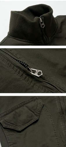 Army Men's MA-1 Bomber Jacket Military Pilot Flight Fly Outdoor Casual Work Coat - Picture 22 of 45