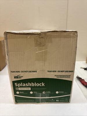 Master Mark 11'' W x 2.25'' H x 22.90'' Green Chevron Splash Block 12PCS