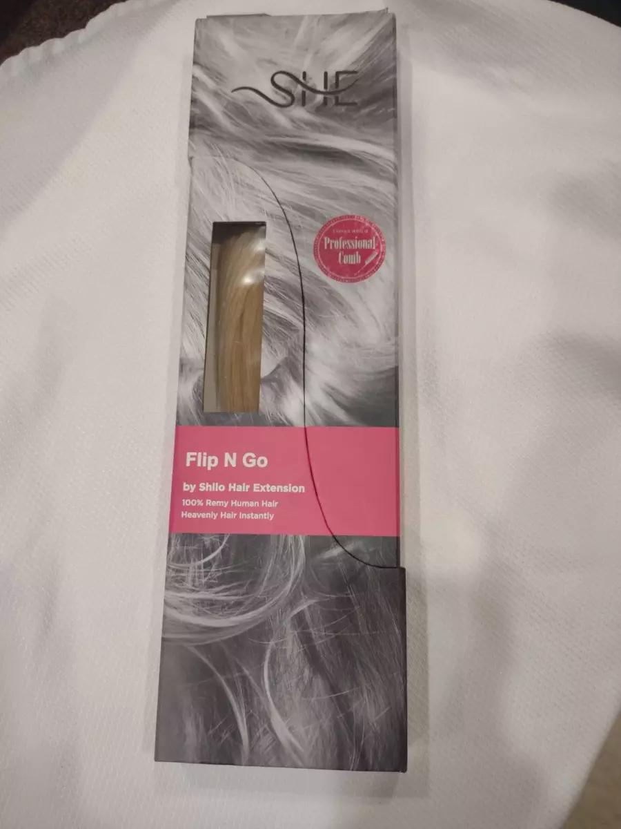 SHE BEYOND THE BEAUTY FLIP N GO SHILO HAIR EXTENSION 100 HUMAN HAIR 14 16 NEW