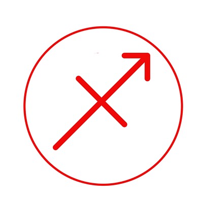 Schütze Sternzeichen Aufkleber, Schütze Symbol Vinyl Decal