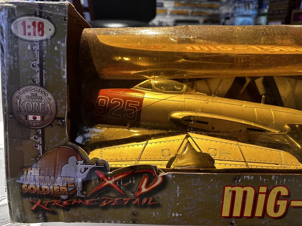 Ultimate Soldier XTREME Деталь MIG 15bis Самолет РЕДКИЙ МАСШТАБ 1:18 Новый, Поврежденная Коробка - Изображение 2 из 4
