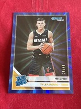 2019-20 Tyler Herro Donruss Rated Rookie Blue Holo Laser Press Proof /49 #212