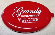 Grundy red collector car insurance Quikoin Squeeze Rubber Coin Purse Pouch