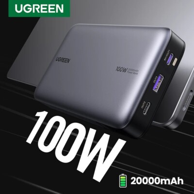 UGREEN 100W 20000mAh Power Bank - PD Fast Charger for iPhone 15 & Laptops