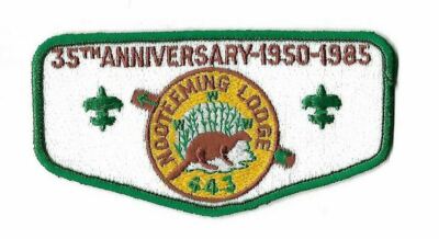OA Lodge 443 Nooteeming 1950-1985 35th Anniversary BSA Flap GRN Border [NAN-1026