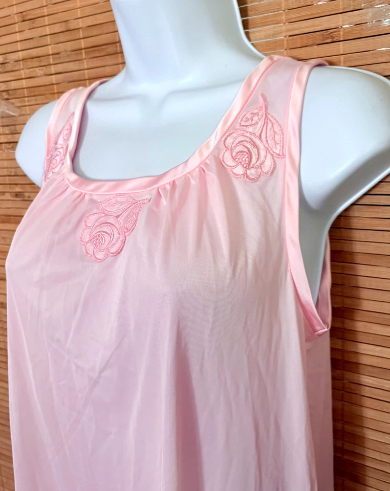 Camisón largo sin mangas floral rosa Gossard Artemisa talla pequeña/pequeño Foto 4 de 4