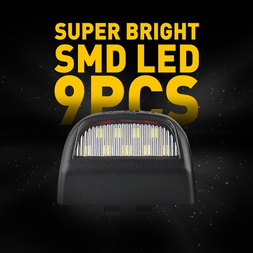 2x Conjunto de luz de placa de licencia LED para Chevy Silverado GMC Sierra 1500 2500 3500 - Imagen 8 de 12