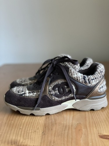 brown chanel trainers