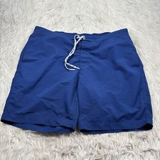 Lands' End Men's XL Navy Blue Swim Trunks Shorts Mesh Brief Liner