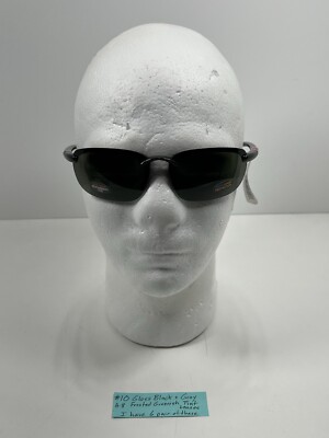 Pugs Unisex Sunglasses Model A8 Gloss Black & Gray with Greenish Lenses, NEW!