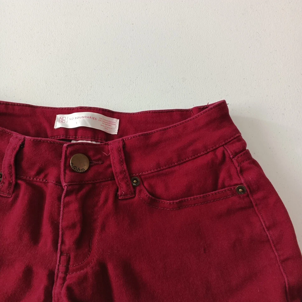 Pantalones Cortos NO LIMITS Mujer Junior Talla 1 Informales Caminar Elásticos Rojo Sólido Foto 4 de 4