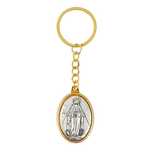 Our Lady of Grace Key Ring Accessory, Mother Mercy Catholic Keychain, 3.75 In - Picture 6 of 7