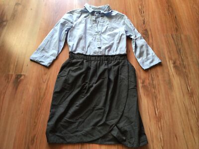 Zara Basic Kleid, Etuikleid, Blusenkleid Gr. M (38, 40) blau, grau 3/4 Arm !!!