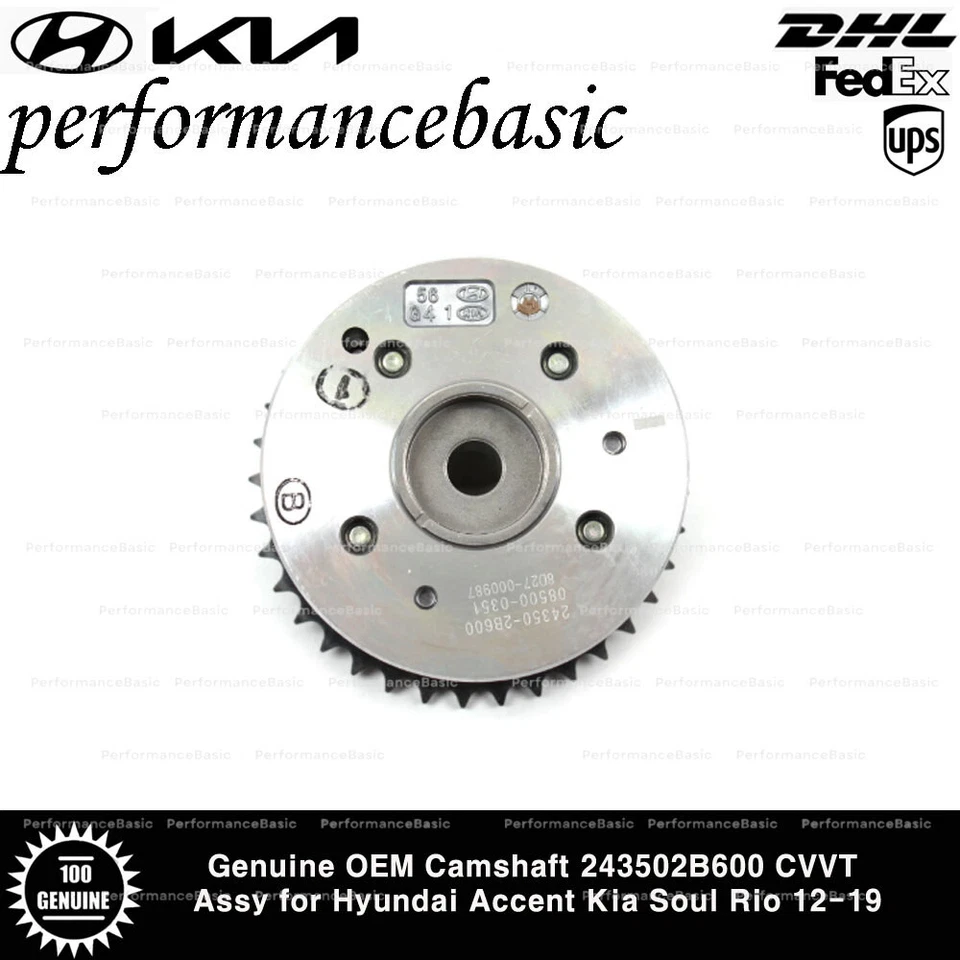 正品原始设备制造商凸轮轴 243502B600 CVVT Assy 适用于现代 Accent 起亚 Soul Rio 12-19 — 第 3/4 张图片