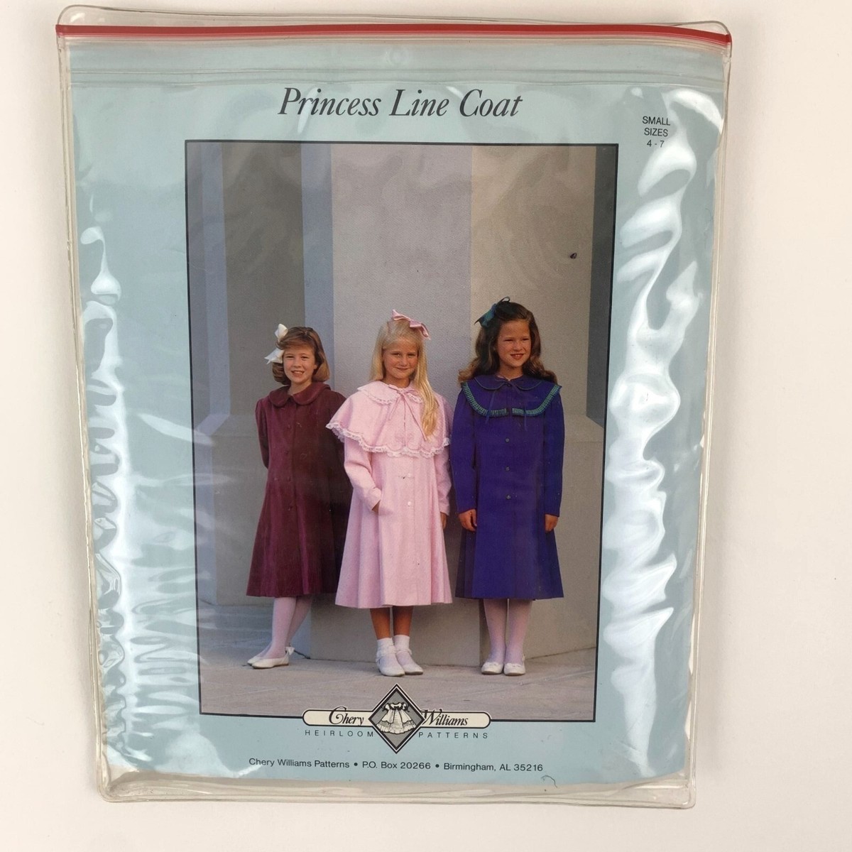 Chery Williams Girl's Princess Line Coat Heirloom Pattern Size