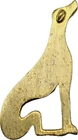 Vintage 1970's MARESCO Signed DOG Silhouette BROOCH Gold Tone Costume Jewelry