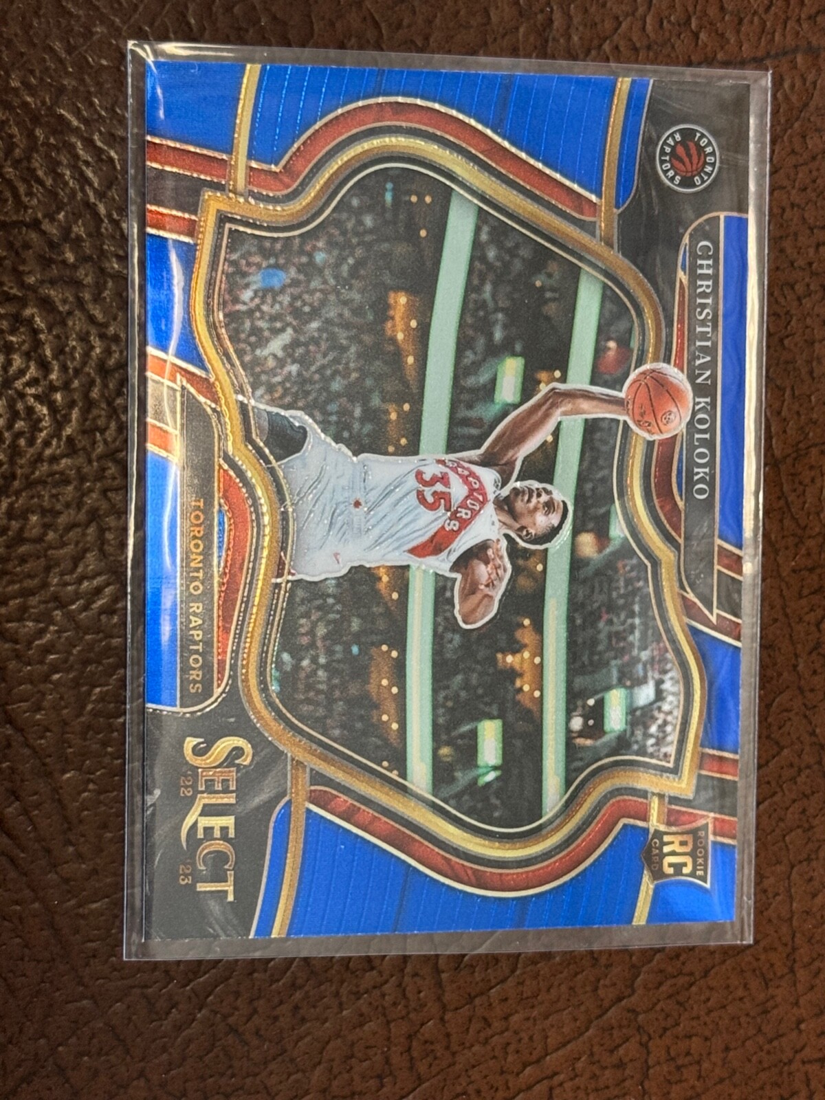 Christian Koloko 2022-23 Panini Select Courtside SP Retail Blue RC #297 Raptors